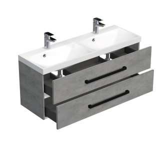 CUBE W C skříňka s um. 120cm beton CUBE2C120ZBE