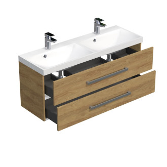 CUBE W C skříňka s um. 120cm dub, chrom CUBE2120ZDH
