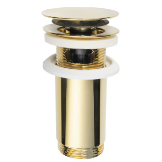 Umyvadlová výpust 5/4“, click-clack, velká zátka, max 80mm, zlato 7533.370.5.3 59000