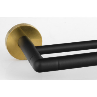 LARISSA dvojitý držák ručníků 600mm, černá/zlato mat WS011BG 59064