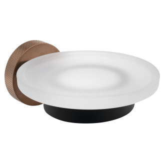 LARISSA mýdlenka, mléčné sklo, černá/měď mat WS002BC 59069