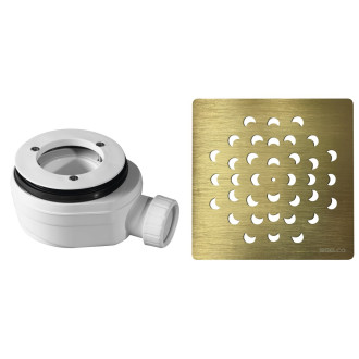 Vaničkový sifon, průměr otvoru 90 mm, DN40, krytka zlato 59724