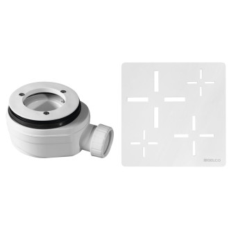 Vaničkový sifon, průměr otvoru 90 mm, DN40, krytka bílá 59727