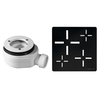 Vaničkový sifon, průměr otvoru 90 mm, DN40, krytka černá 59728