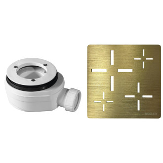 Vaničkový sifon, průměr otvoru 90 mm, DN40, krytka zlato 59730