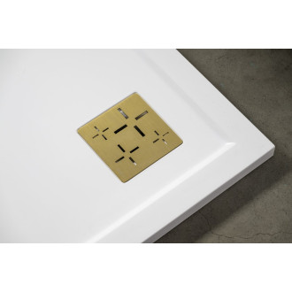 Vaničkový sifon, průměr otvoru 90 mm, DN40, krytka zlato 59730