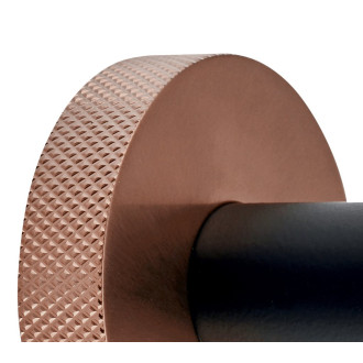 LARISSA polička na ručníky s hrazdou 600mm, černá/měď mat WS029BC 60589