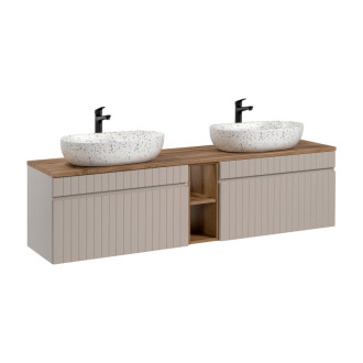 Comad set icc b 180 cm lili-mw21 81-01 coast evoke oa sestava 180 cm s deskou a 2 umyvadly