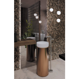 Deante SILIA HEXA stojánková umyvadlová baterie, kartáčovaná ocel BHS_F2KK