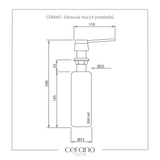 CERANO Dávkovač mycích prostředků chrom LIVD-001