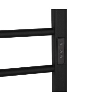 CERANO Elektrický sušák ručníků Ricardo, s displejem černá matná 1160x550mm LIV-B-ED-12-55