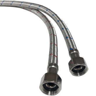 CERANO Flexibilní připojovací hadice FxF 3/8"x3/8" chrom 80 cm CER-476459