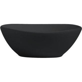 CERANO Keramické umyvadlo na desku Otto - černá matná - 36x29,5 cm CER-477008