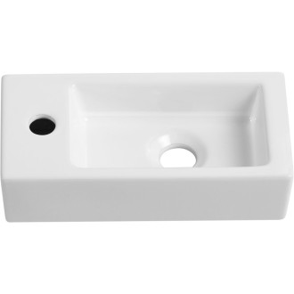 CERANO Keramické umývátko Roberto, závěsné levé bílá lesklá 36,5x18 cm CER-417206L