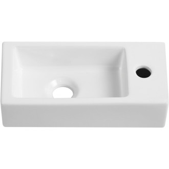 CERANO Keramické umývátko Roberto, závěsné pravé bílá lesklá 36,5x18 cm CER-417209R