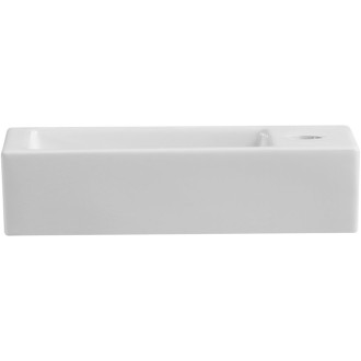 CERANO Keramické umývátko Roberto, závěsné pravé bílá lesklá 36,5x18 cm CER-417209R