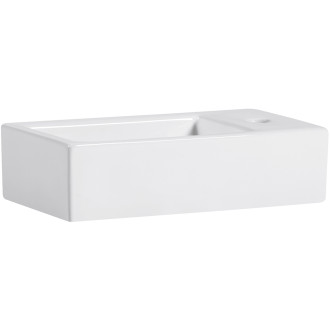 CERANO Keramické umývátko Ruggero, závěsné pravé - bílá lesklá - 44,5x25 cm CER-476993