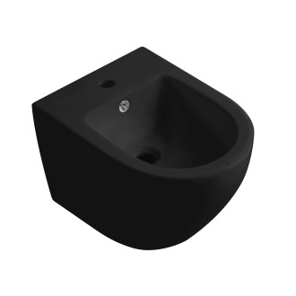 CERANO Keramický závěsný bidet Fizo černá matná 36x37x49 cm CER-417404