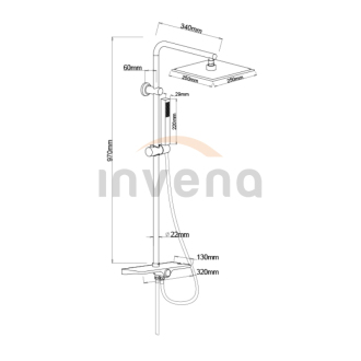 Invena SVART AU-85-D04-X Sprchový set, černá