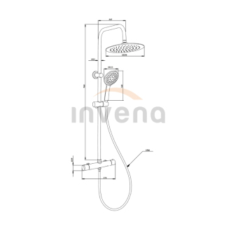 Invena MUSTA AU-84-004-X Sprchový set s termostatickou baterií, černá