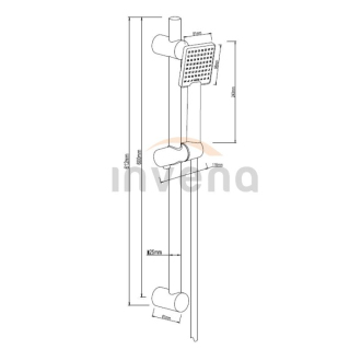 Invena  AU-31-Z04-G Sprchový set, černá