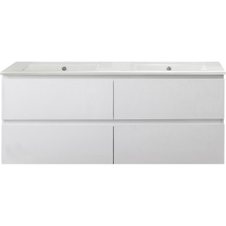 CERANO Koupelnová skříňka Carole+ker.dvojumyvadlo Todo bílá matná 120x49,8x46cm CER-476315