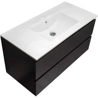 CERANO Koupelnová skříňka Carole+keram.umyvadlo Todo černá matná 100x49,8x46cm CER-476330