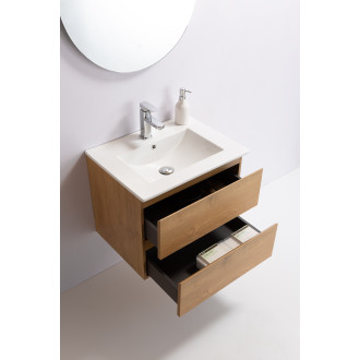 CERANO Koupelnová skříňka Carole+keramické umyvadlo Todo přírodní 100x49,8x46cm CER-476342