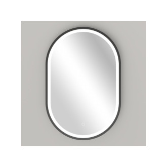 CERANO Koupelnové LED zrcadlo Alto, kovový rám černá matná 40x60 cm CER-NT8144G-40X60