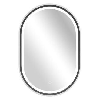 CERANO Koupelnové LED zrcadlo Alto, kovový rám černá matná 55x100 cm CER-NT8144G-55X100