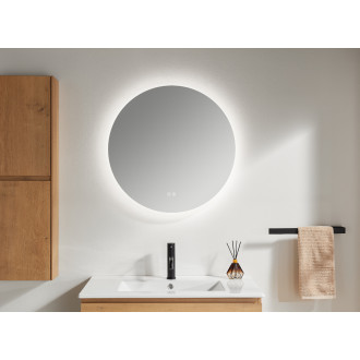 CERANO - Koupelnové LED zrcadlo Aureo - Ø 90 cm