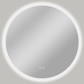 CERANO - Koupelnové LED zrcadlo Blanco, akrylátový rám - bílá lesklá - O 70 cm CER-541636