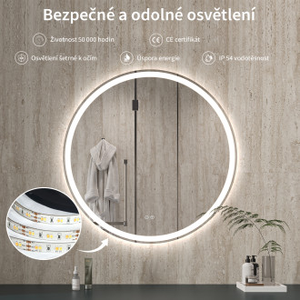 CERANO - Koupelnové LED zrcadlo Eterno - O 70 cm CER-8050BD6953