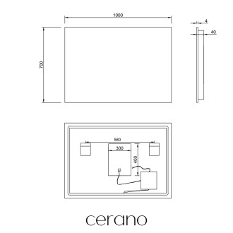 CERANO Koupelnové LED zrcadlo Fiore 100x70 CER-476714
