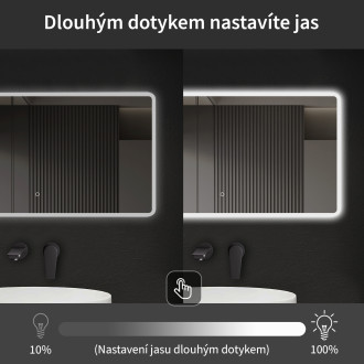 CERANO Koupelnové LED zrcadlo Grande 120x70 cm CER-DY-2073Y