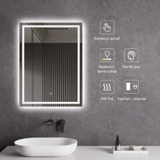 CERANO Koupelnové LED zrcadlo Interno 50x70 cm CER-429358