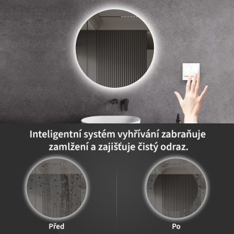 CERANO - Koupelnové LED zrcadlo Libro - O 60 cm CER-476723