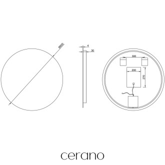 CERANO - Koupelnové LED zrcadlo Libro - O 60 cm CER-476723