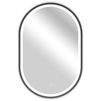 CERANO Koupelnové LED zrcadlo Salvo, kovový rám černá matná 40x60 cm CER-NT8144C-40X60