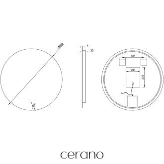 CERANO Koupelnové LED zrcadlo Specchio ? 60 cm CER-429241