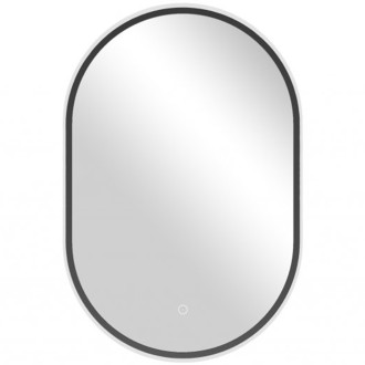 CERANO Koupelnové LED zrcadlo Valto, kovový rám černá matná 55x100 cm CER-NT8144D-55X100