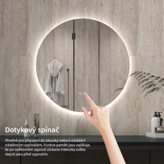 CERANO - Koupelnové LED zrcadlo Verido - O 100 cm CER-537373