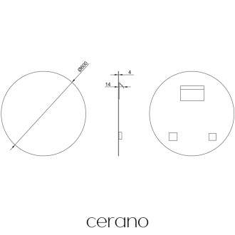 CERANO Koupelnové zrcadlo Specchio ? 60 cm CER-429190