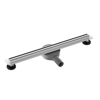 CERANO Lineární odtokový žlab Slim, se sifonem, otočný 360° chrom 60 cm CER-414848