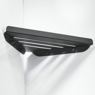 CERANO Nástěnná koupelnová polička Alto - černá matná CER-479833