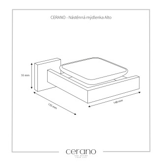 CERANO Nástěnná mýdlenka Alto chrom CER-479341