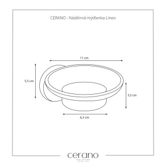 CERANO Nástěnný mýdlenka Lineo chrom, mléčné sklo CER-479812