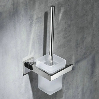 CERANO Nástěnná WC štětka Alto chrom CER-479347