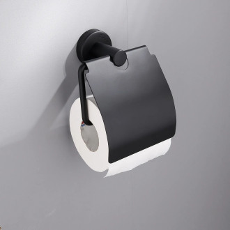 CERANO Nástěnný držák toaletního papíru Lineo - černá matná CER-479563