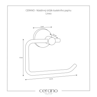CERANO Nástěnný držák toaletního papíru Lineo chrom CER-479548